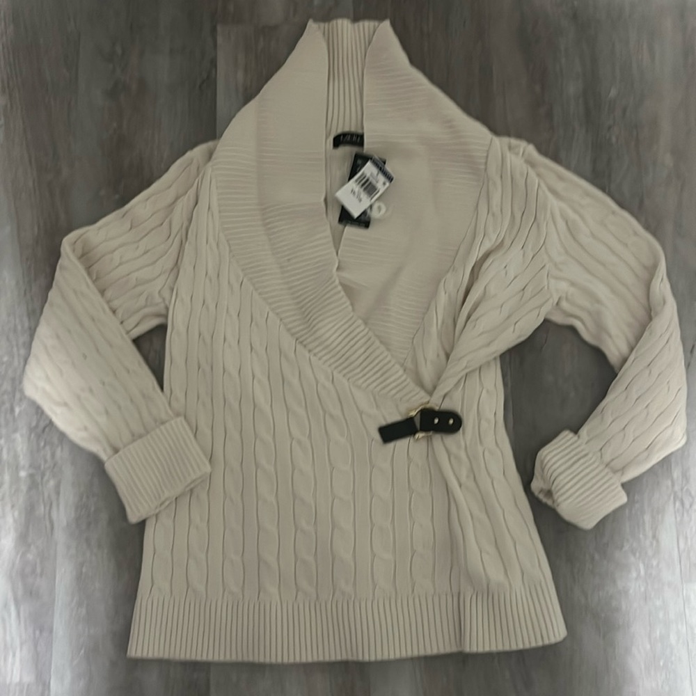 Lauren Ralph Lauren Cable knit Sweater with Buckle